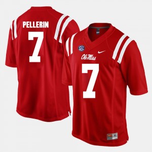 Men's Ole Miss Rebels Alumni Football Game Red Jason Pellerin #7 Jersey 257548-589