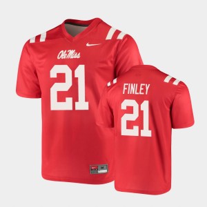 Men's Ole Miss Rebels Legend Red A.J. Finley #21 Football Jersey 437093-312