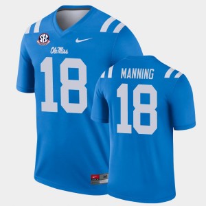 Men's Ole Miss Rebels College Football Blue Archie Manning #18 Alternate Legend Jersey 844860-215