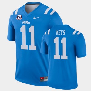 Men's Ole Miss Rebels College Football Blue Austin Keys #11 Alternate Legend Jersey 855312-178