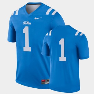 Men's Ole Miss Rebels College Football Blue #1 Alternate Legend Jersey 533858-684