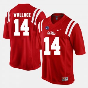 Men's Ole Miss Rebels Alumni Football Game Red Mike Wallace #14 Jersey 514212-753