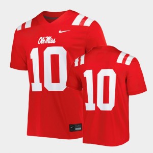Men's Ole Miss Rebels Untouchable Red #10 Football Jersey 395238-543