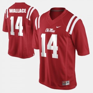 Men's Ole Miss Rebels College Football Red Bo Wallace #14 Jersey 271611-324