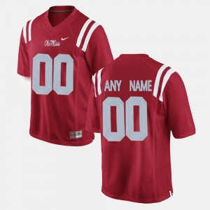 Men's Ole Miss Rebels College Limited Football Red Custom #00 Jersey 110085-939