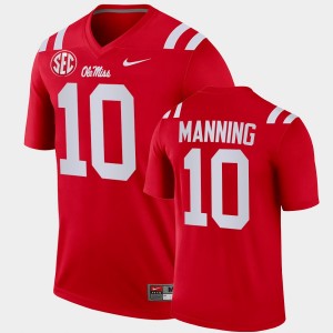 Men's Ole Miss Rebels College Football Red Eli Manning #10 Legend Jersey 790638-954