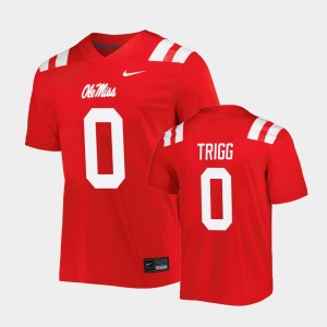 Men's Ole Miss Rebels Untouchable Red Michael Trigg #0 Jersey 100887-489