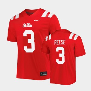 Men's Ole Miss Rebels Untouchable Red Otis Reese #3 Jersey 230627-810