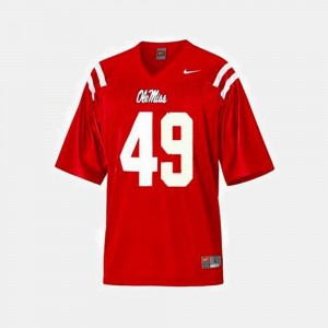 Men's Ole Miss Rebels College Football Red Patrick Willis #49 Jersey 102454-622