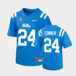 Men's Ole Miss Rebels College Football Powder Blue Snoop Conner #24 Jersey 501177-484