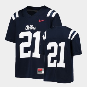 Youth Ole Miss Rebels College Football Navy #21 Untouchable Jersey 150980-147