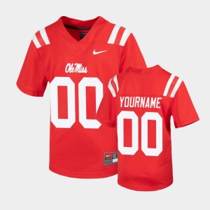 Youth Ole Miss Rebels Untouchable Red Custom #00 Football Jersey 721569-751