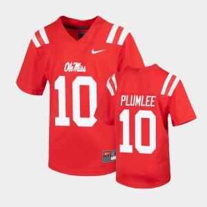 Youth Ole Miss Rebels Untouchable Red John Rhys Plumlee #10 Football Jersey 809852-706